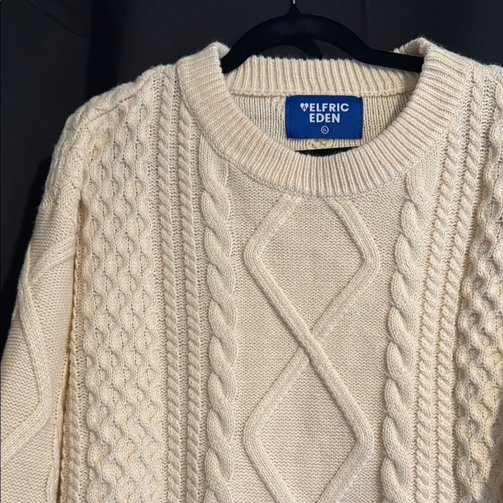 Aelfric Eden Butter Yellow Cable Knit Sweater